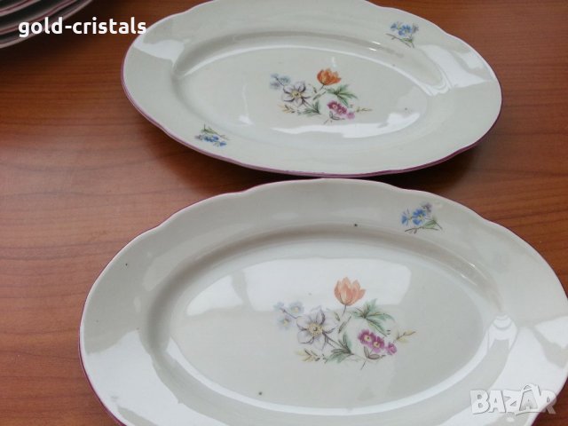 Стар български порцелан чинии елипси