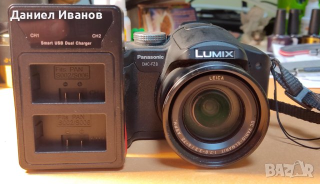PANASONIC LUMIX DMC FZ8 фотоапарат комплект, снимка 1 - Фотоапарати - 43010227