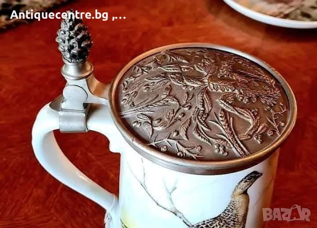 Лимитирана серия на Franklin Porcelain от 1981 г., „The Game Bird Stein“, , снимка 6 - Декорация за дома - 50940797