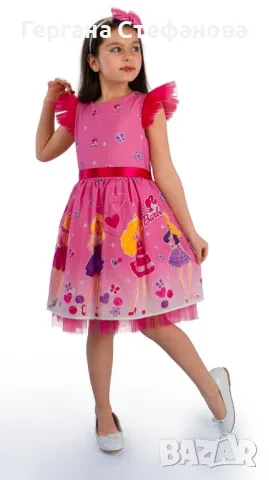 Рокля Барби Размери -4г.5г.6г.7г.8г. Цена-59 лв, снимка 3 - Детски рокли и поли - 48834765