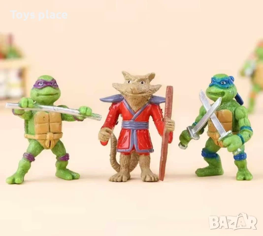 Комплект фигурки за торта Костенурките нинджа, снимка 6 - Фигурки - 50661379