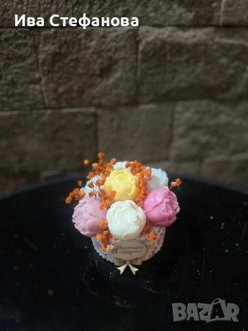 Подаръчета от ароматизирани восъчни цветя , снимка 6 - Други - 53461715