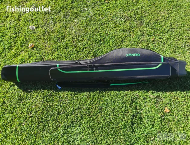  Троен твърд калъф за въдици с макари 140 и 160см. OKINWA!, снимка 2 - Такъми - 30883275