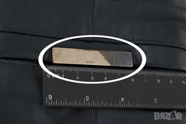 Тъмносиньо кожено ватирано дълго дамско яке марка Giorgio di Mare - XL, снимка 7 - Якета - 33473089