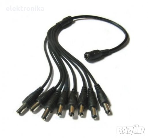 Сплитер-разклонител за захранване 1 към 8 на камери и Dvr-на 8 камери или 7 камери и Dvr