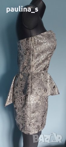 Сребриста рокля за повод с корсет "Bik Bok" , снимка 4 - Рокли - 43211405
