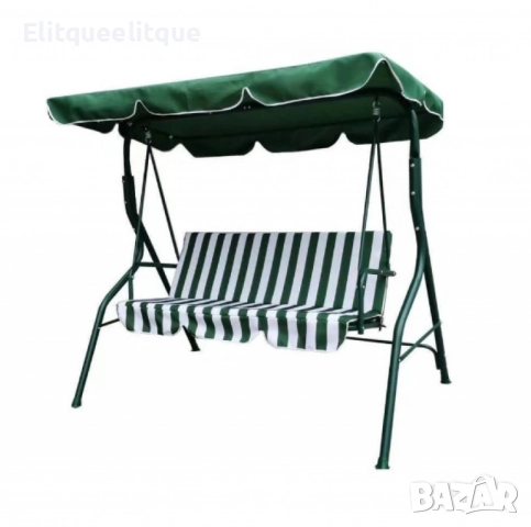 Градинскa люлка двуместна, бял/зелен - 140 *110*H153, снимка 4 - Други стоки за дома - 52173675