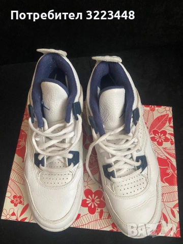 Air Jordan 4 Retro Columbia , снимка 2 - Маратонки - 52317523