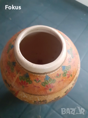 Стара ваза порцелан Сатцума, снимка 5 - Антикварни и старинни предмети - 53313096