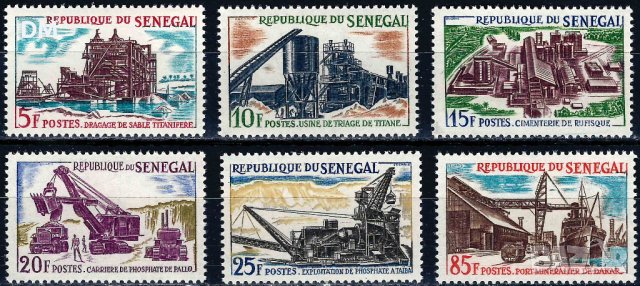 Сенегал 1964 - индустрия кораби MNH , снимка 1 - Филателия - 39251943