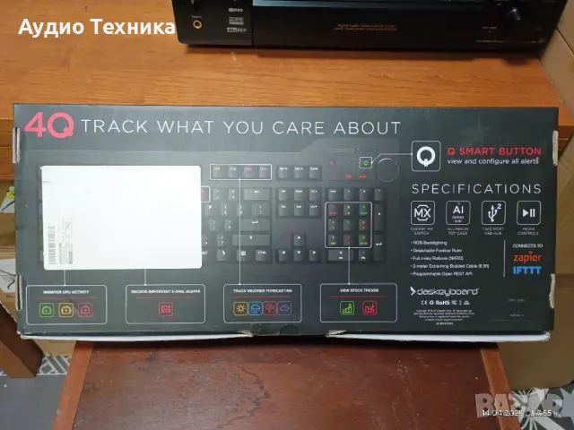 Нереална цена от 100лв. Програмируема геймърска клавиатура Das Keyboard 4Q Smart RGB. Последни 3бр., снимка 16 - Клавиатури и мишки - 49965118