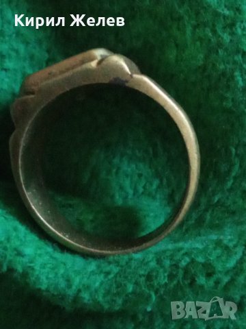 Пръстен стар бронзов СТИЛНА РЕТРО ОРНАМЕНТИКА ПОЗЛАТА РЪЧНА ИЗРАБОТКА 21272, снимка 5 - Антикварни и старинни предмети - 33544649