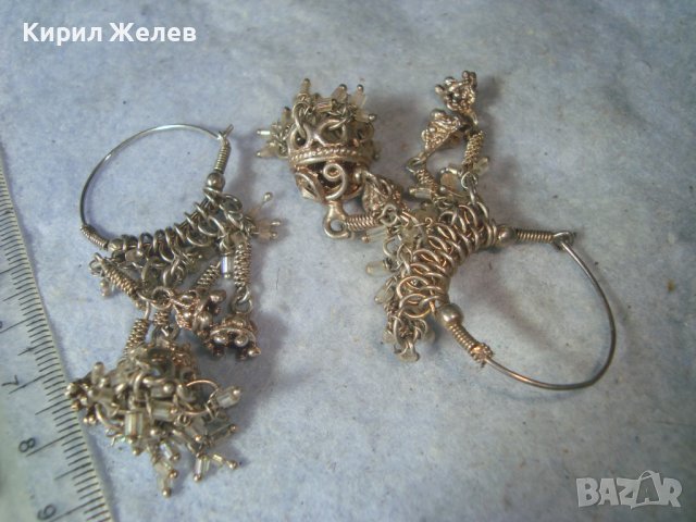 ПОСРЕБРЕНИ ЕТНОГРАФСКИ ВЪЗРОЖДЕНСКИ СТИЛ ОБЕЦИ Тип АРПАЛИИ от НЕРЪЖДАЕМА СТОМАНА МАЙСТОРСКИ 31566, снимка 13 - Антикварни и старинни предмети - 38067832