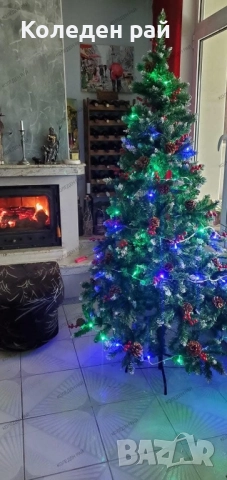 ЕЛХА Горска магия с ТЪНЪК КЛОН, СНЕЖНИ КРАЙЧЕТА, ШИШАРКИ и ПЛОДЧЕТА + подарък, снимка 8 - Декорация за дома - 52344469