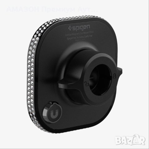 Spigen OneTap Bling MagSafe стойка за кола/Ръчно поставени 176 Bling кристали/iPhone 15-12 Pro Max, снимка 7 - Аксесоари за Apple - 43330792