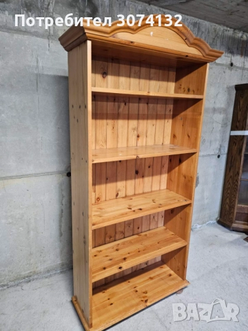 Библиотека в стил Рустик (изцяло от масив) , снимка 3 - Секции и витрини - 52807096