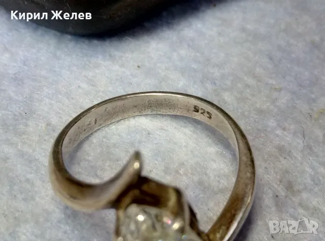 КРАСИВ СКЪПОЦЕНЕН СРЕБЪРЕН ПРЪСТЕН СРЕБРО 925 с ГОЛЯМ ИСКРЯЩ ФАСЕТИРАН ПЛАНИНСКИ КРИСТАЛ 47536, снимка 6 - Пръстени - 50024399