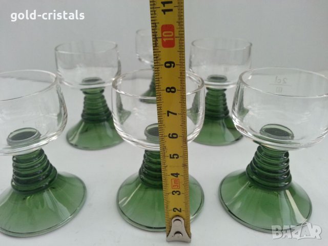 Ретро стъклени чаши чашки за ракия , снимка 2 - Антикварни и старинни предмети - 33117982