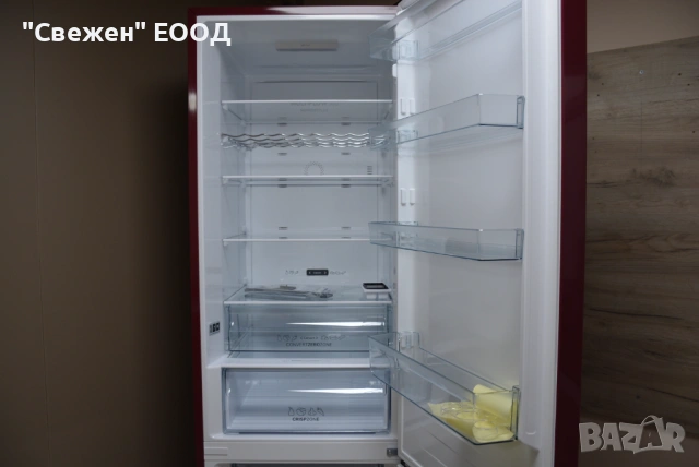 Червен хладилник с фризер GORENJE NK89C0DR NoFrost, MultiFlow, снимка 3 - Хладилници - 53334246