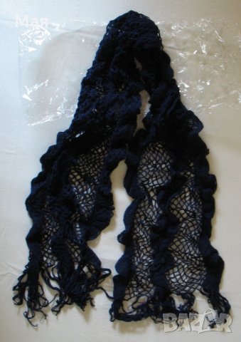 Нов черен шал - дантела, снимка 1