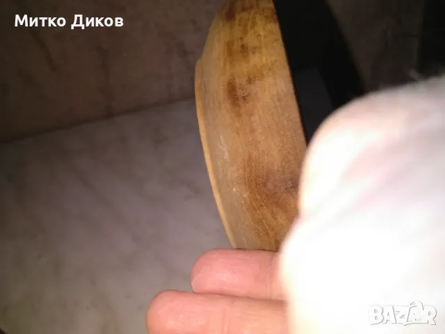 Дървена купа от соца Фи 160мм и Н-38мм, снимка 2 - Декорация за дома - 48593219