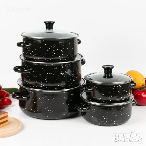 Комплект от 5 броя тенджери за домашна и професионална употреба 16/18/20/22/24см, снимка 4 - Съдове за готвене - 52497086