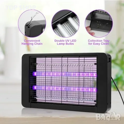 Нов електрически убиец на мухи с LED светлини за вътрешна и външна употреба, снимка 3 - Други стоки за дома - 49622121