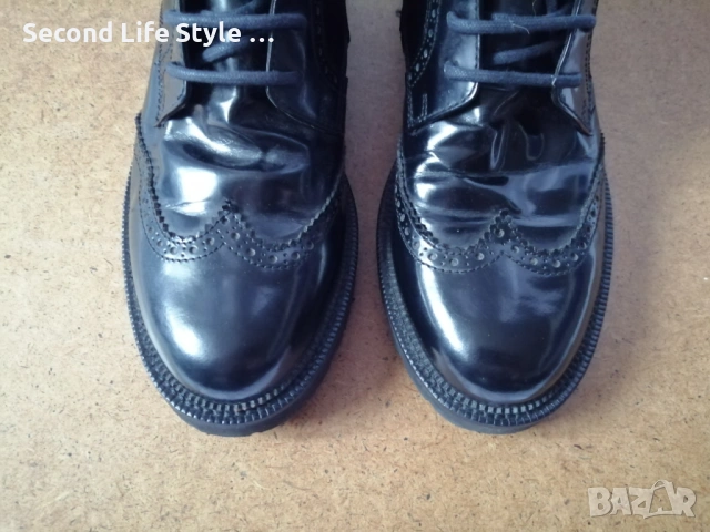 №37 дамски боти естествена кожа в черен цвят, снимка 4 - Дамски боти - 53143055