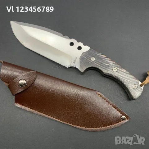 Висококачествен ловен нож 145х270, кожен калъф, снимка 4 - Ножове - 50112762