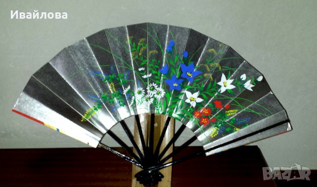 Японско ветрило с поставка  (Фън Шуй), снимка 4 - Декорация за дома - 27224770