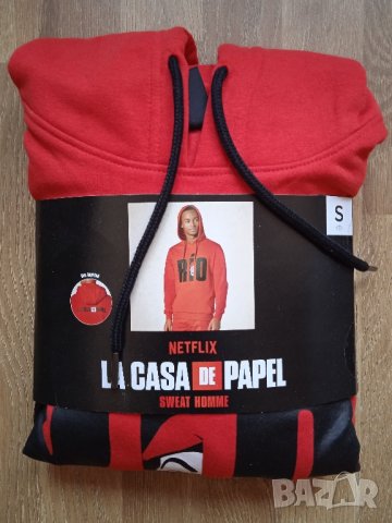 Нов червен суичър с качулка , снимка 2 - Суичъри - 43657350