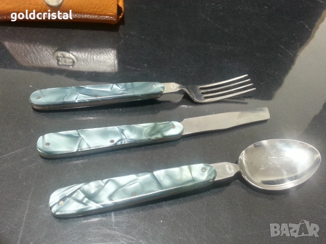 туристически комплект сгъваеми прибори , снимка 4 - Антикварни и старинни предмети - 52616936