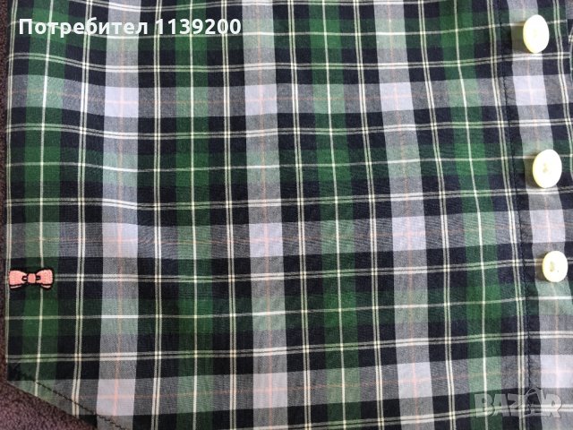 8-9г френска карирана риза Eden Park kids дълъг ръкав оригинал, снимка 5 - Детски ризи - 27138678