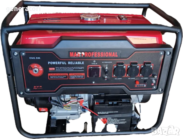 8,5 KW - Бензинов Генератор за ток HOLGER 8.5 KW. ел. старт - медни намотки / Агрегат за ток, снимка 4 - Генератори - 34992849