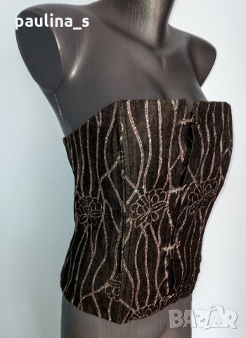 Givenchy / Дизайнерско дънково секси бюстие "Organza" Italy / промо цена, снимка 5 - Корсети, бюстиета, топове - 28552717