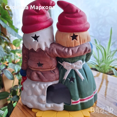 Голям Коледен свещник за чаена свещ, снимка 3 - Коледни подаръци - 52636972