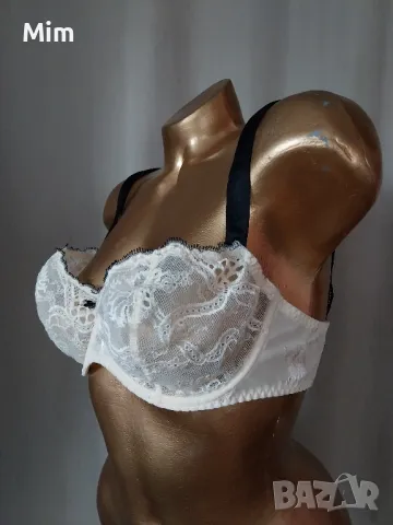 Aubade 75 E Бял дантелен сутиен , снимка 4 - Бельо - 47309735