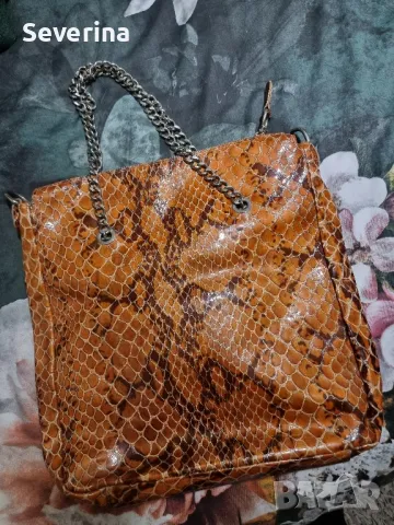 Естествена кожа италианска чанта , снимка 7 - Чанти - 48838565