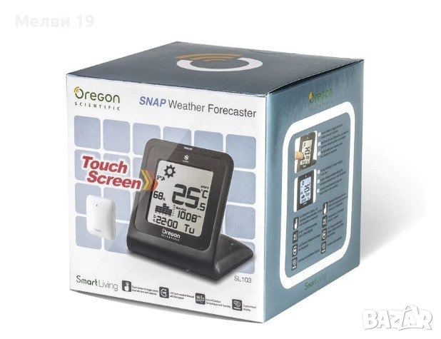 Метеорологична станция Oregon SL103 c Touch, Функция барометър, Влажност, Температура, Дата, Атомен , снимка 3 - Друга електроника - 38508304