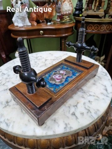 Стара рядка уникална антикварна английска преса за карти , снимка 4 - Антикварни и старинни предмети - 51315275