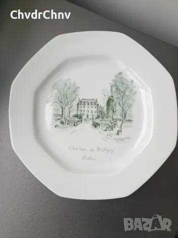 6бр Limoges Chateau Vin/ЛИМОЖ стара френска колекционерска декоративна порцеланова чиния-картина, снимка 3 - Колекции - 48068437