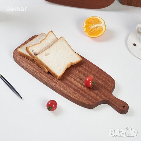 HomeDo Абаносова дървена кухненска дъска за рязане и сервиране, 40x15 см, снимка 5 - Други - 43299712