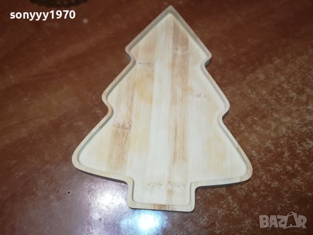 коледна елха дъска поднос чиния 30х20см 2312231353, снимка 5 - Антикварни и старинни предмети - 43524764