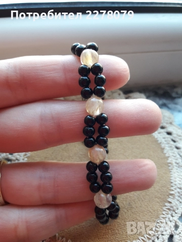 Гривни от различни камъни - ръчна изработка, снимка 9 - Гривни - 43863735