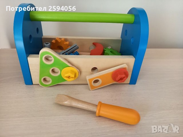 Дъpвeн мaйcтopcĸи ĸoмплeĸт зa дeцa Hape, снимка 8 - Конструктори - 39694832