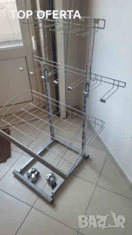 Стелаж метален с 1 кошница разглобяем, снимка 3 - Стелажи и щандове - 47878759