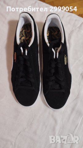 Нови мъжки спортни обувки Puma suede черни ,етественаж коса велур,вътре кожа N44 70 лв, снимка 7 - Спортни дрехи, екипи - 43545597