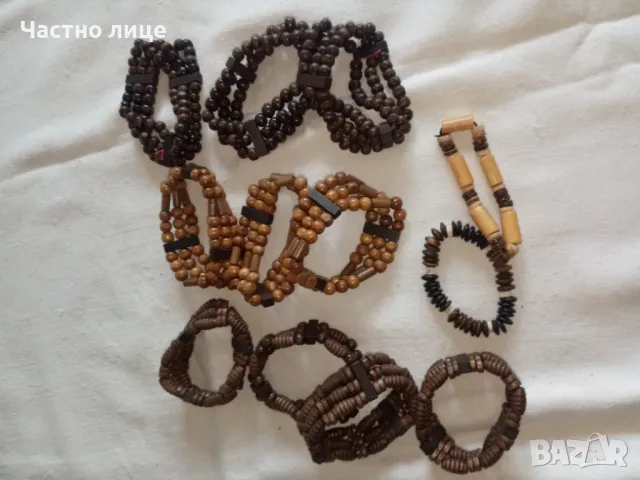 Дървени гривни 12бр.,1бр.-1лв.