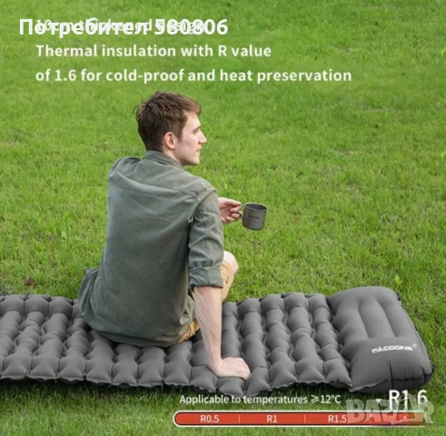 Надуваем дюшек за къмпинг, туризъм, преходи, снимка 2 - Надуваеми легла - 52181224