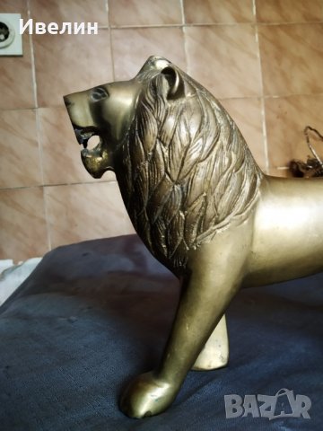 бронзова статуетка-лъв, снимка 2 - Антикварни и старинни предмети - 26547345